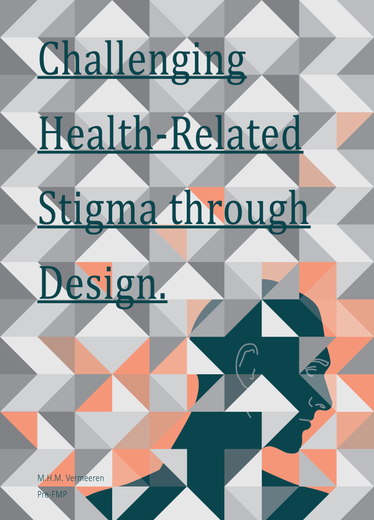 Poster of the M2.1 project, showing simple artwork of a side-profile looking to the right, partially covered in small triangles with different levels of transparency.